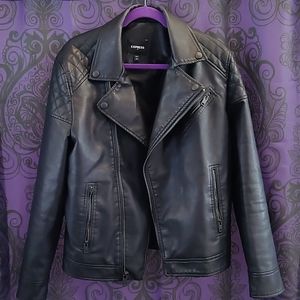 Express faux leather biker jacket small